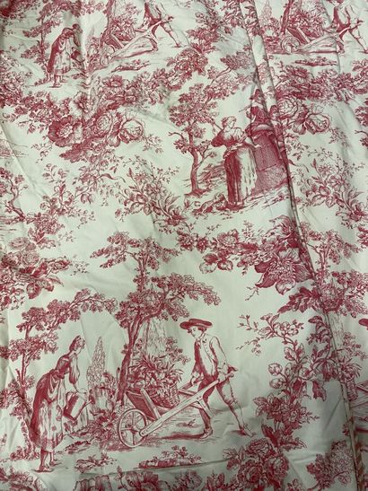 Dessus de lit en coton imprimé d'une toile...