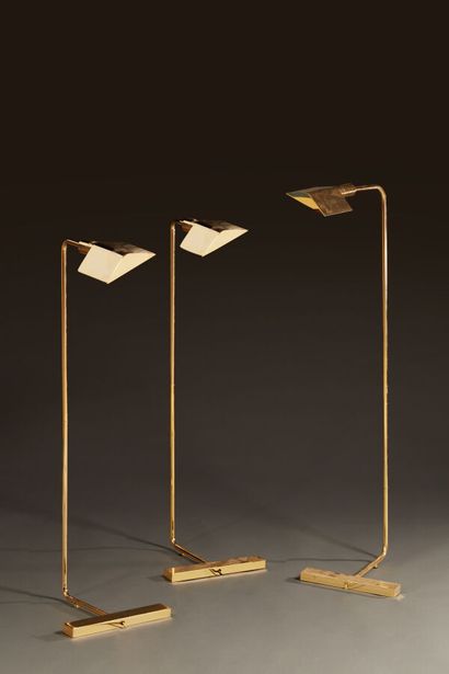 Trois lampes de lecture modernes en métal...