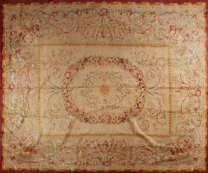 Tapis en velours de laine style Savonnerie....