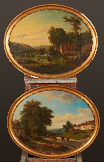 École Française du XIXe siècle. 
Paysage...