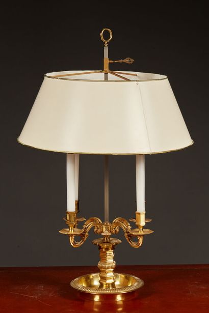 Grande et belle lampe bouillotte à quatre...