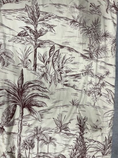 Paire de rideaux en coton imprimé d'une toile...
