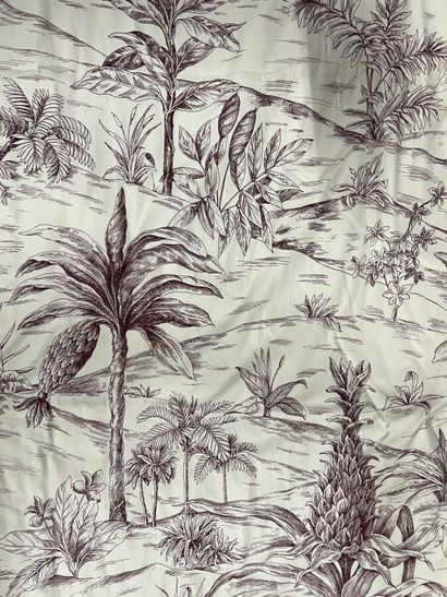 Paire de rideaux en coton imprimé d'une toile...