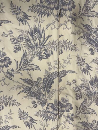 Paire de rideaux en coton imprimé d'une toile...