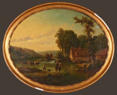 École Française du XIXe siècle. 
Paysage...