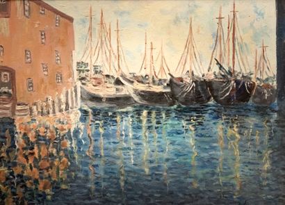 Ecole française du XXe siècle
Bateaux au...