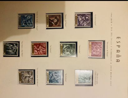 Lot de timbres divers.