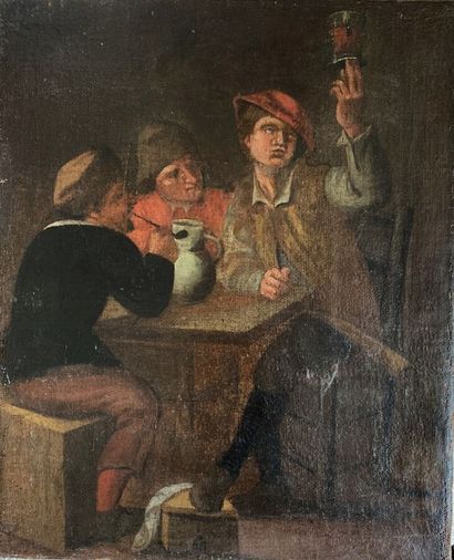 Ecole flamande du XVIIIe siècle
Scène de...