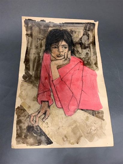 Ecole MODERNE du XXe siècle 
Jeune femme...