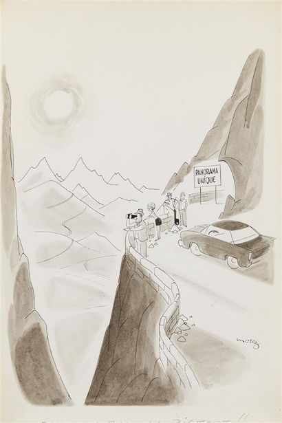 Henri MOREZ (1922-2017)
Juste en bas un bistrot!!
Encre...