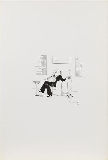 Henri MOREZ (1922-2017)
Le fumeur
Encre noire...