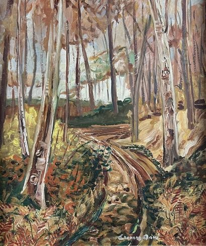 Édouard MAHE (XXth)
Landscape of undergrowth...