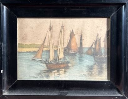 Print representing boats in Brittany
Sight...