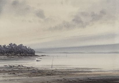 Pierre CONVERSET (1956)
The boat at low tide
Watercolor,...