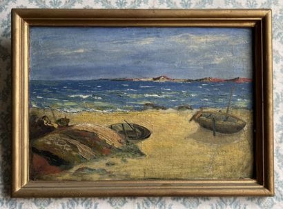 Breton School, Siou.
The Beach
Oil on canvas...