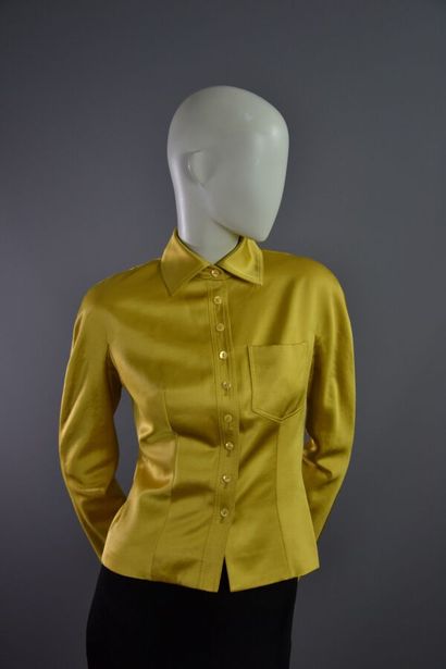 CHRISTIAN DIOR femme Veste satinée jaune...