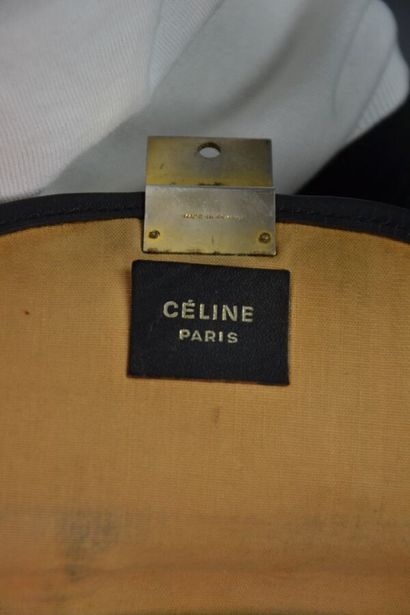 CELINE PARIS Pochette en toile denim brut...