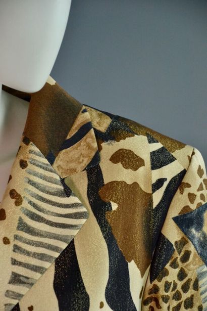 LAURÈL Veste blazer en laine vierge et lurex...