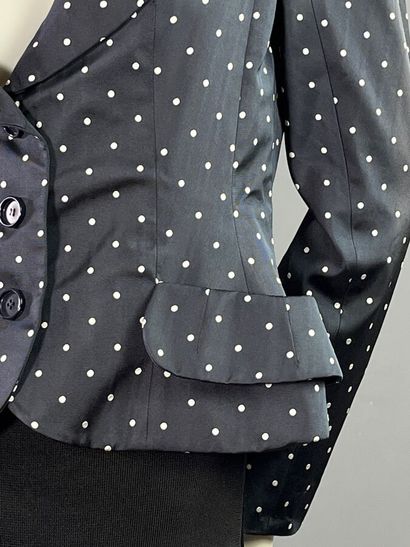 CHRISTIAN DIOR Paris Veste tailleur bar bleu...