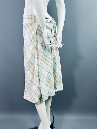 BURBERRY Ensemble d'été en lin tartan chemise...