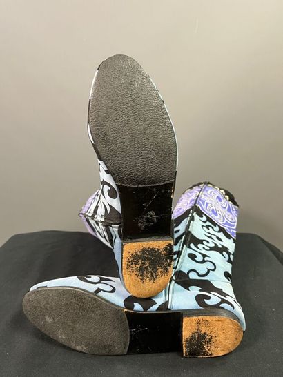 LEONARD PARIS Bottes en soie psychédélique...