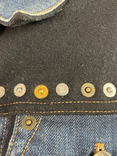 LOUIS VUITTON Paris Veste denim et laine...