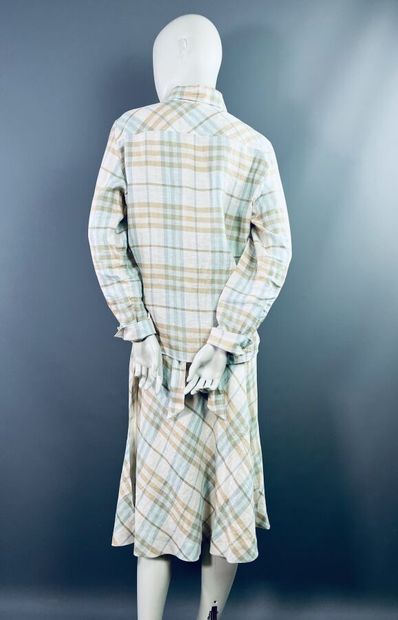 BURBERRY Ensemble d'été en lin tartan chemise...
