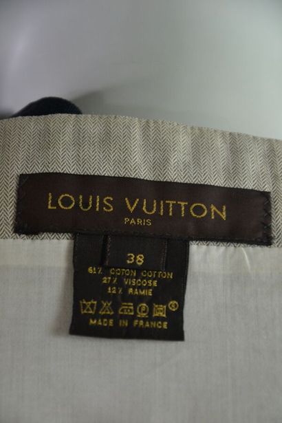 LOUIS VUITTON 2 jupes en coton ton beige...