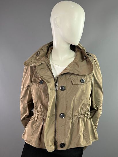 BURBERRY Manteau en toile imperméable marron...