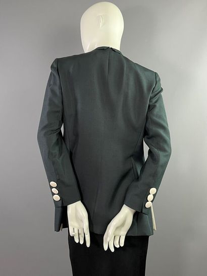 CHRISTIAN DIOR Veste en soie sauvage noire...