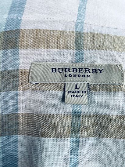 BURBERRY Ensemble d'été en lin tartan chemise...