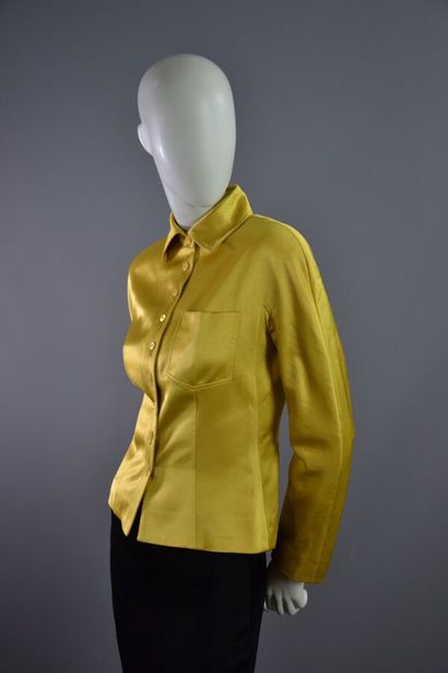 CHRISTIAN DIOR femme Veste satinée jaune...