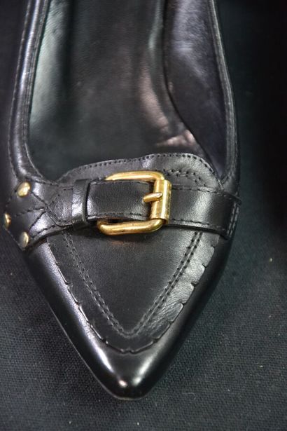 CELINE PARIS Escarpins noirs à boucle - T...
