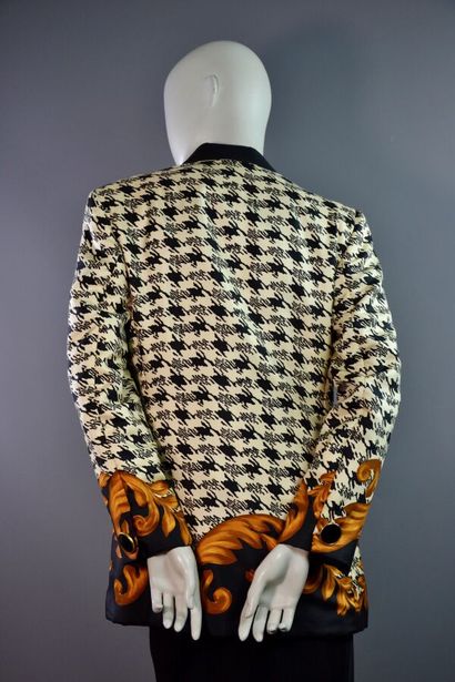 GENNY - Veste blazer en twill de soie pied...