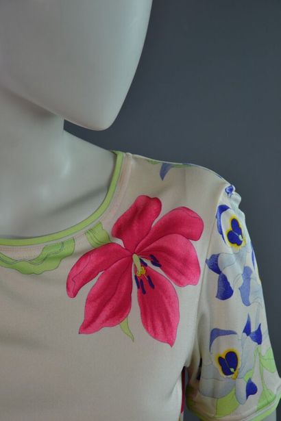 LÉONARD PARIS Robe fourreau en jersey de...