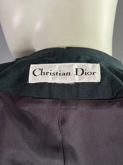 CHRISTIAN DIOR Veste en soie sauvage noire...