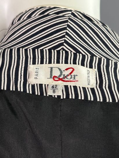 DIOR 2 Veste à rayures noires et blanches...
