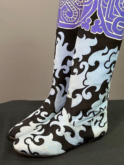 LEONARD PARIS Bottes en soie psychédélique...