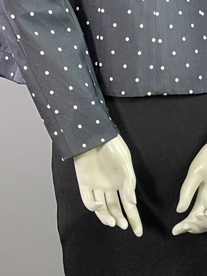 CHRISTIAN DIOR Paris Veste tailleur bar bleu...