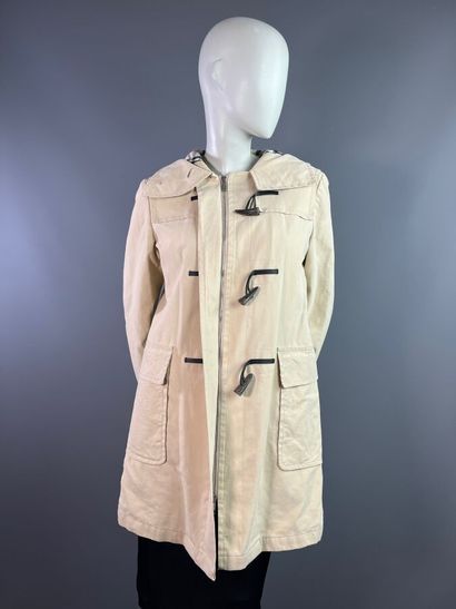 BURBERRY femme Manteau duffle-coat en toile...
