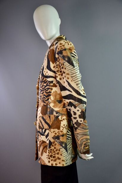 LAURÈL Veste blazer en laine vierge et lurex...