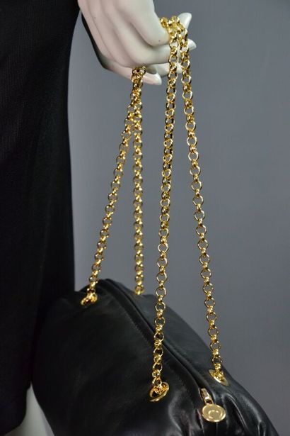 MARINE SERRE Sac papillon en cuir noir et...