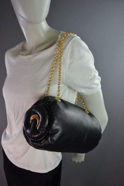 MARINE SERRE Sac papillon en cuir noir et...