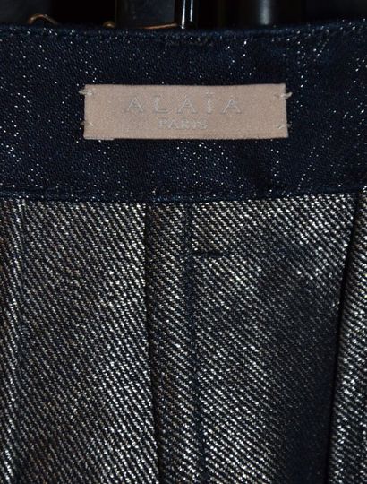 ALAIA Paris Short en denim et lurex -Env....