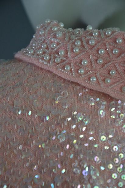 TED LAPIDUS Top sans manches en laine rose...