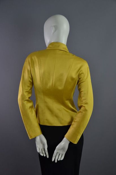 CHRISTIAN DIOR femme Veste satinée jaune...
