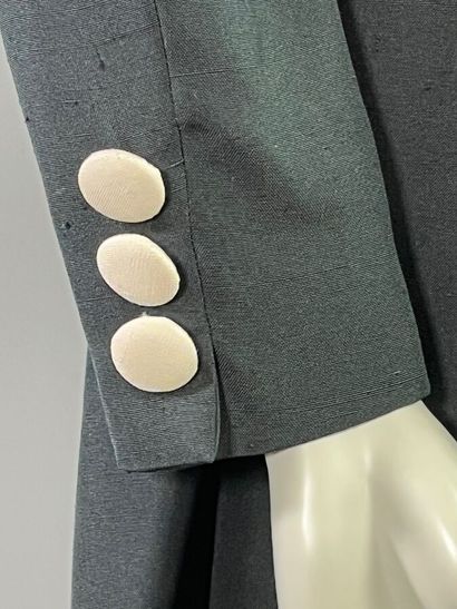 CHRISTIAN DIOR Veste en soie sauvage noire...