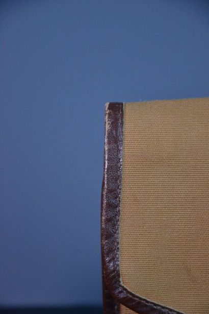 CELINE PARIS Pochette en toile marron gansé...