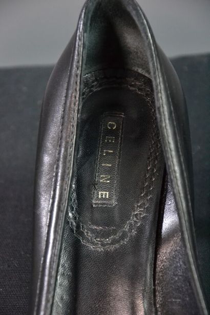 CELINE PARIS Escarpins noirs à boucle - T...