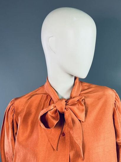SAINT LAURENT Rive Gauche - Blouse en soie...